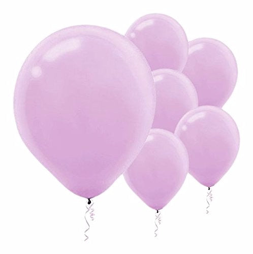 Pack of 50 premium 12cm lavender latex balloons perfect for weddings, birthdays, and themed parties.