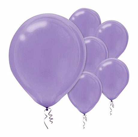 Pack of 50 vibrant 12cm purple latex balloons, perfect for celebrations, durable and ideal for indoor/outdoor use.