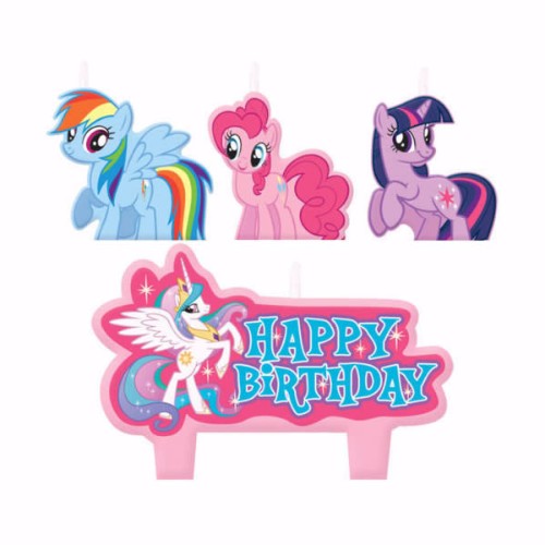 My Little Pony Candles Set Happy Birthday - Pack of 4