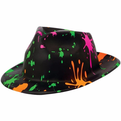 Totally 80's Fedora Paint Splatter