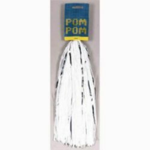 White pom pom for home decor and crafts, made from high-quality materials with a plush look and versatile size.