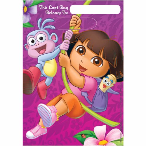 Dora The Explorer Loot Bags - Pack of 8