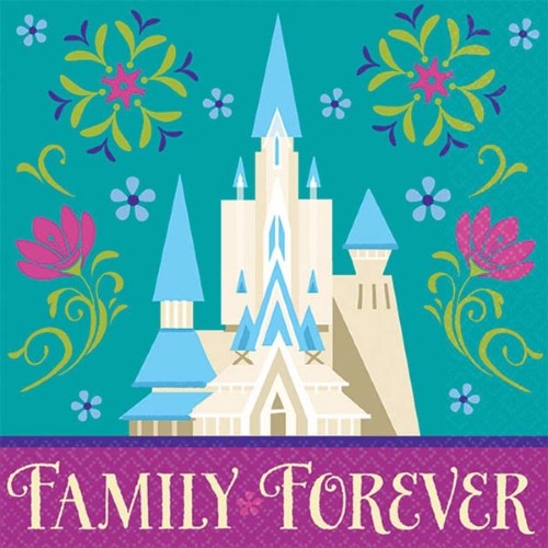 Pack of 16 vibrant, 2-ply frozen beverage napkins, 25cm x 25cm, perfect for spills at parties and celebrations.