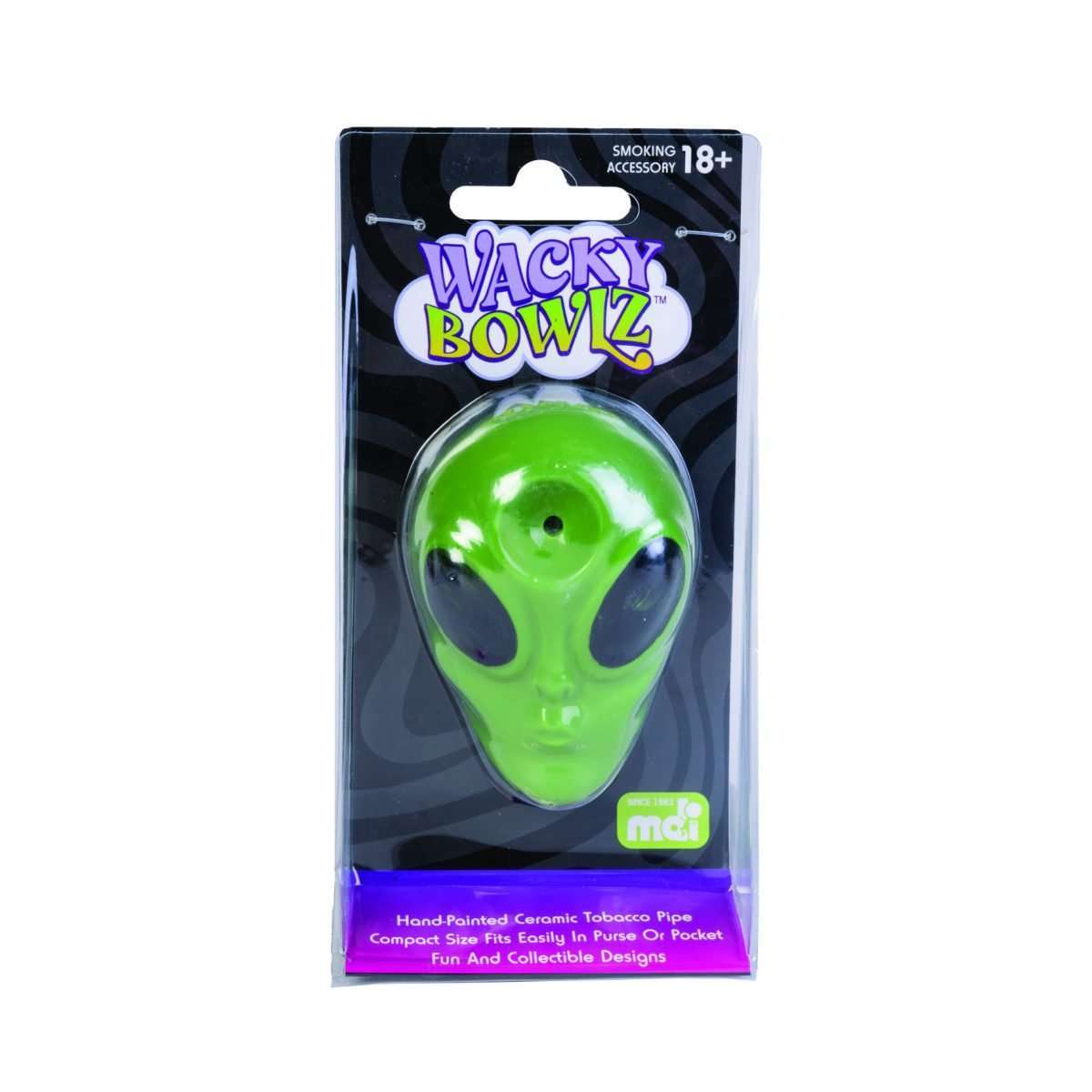 Alien Mini Ceramic Pipe - Wacky Bowlz - Pack of 3