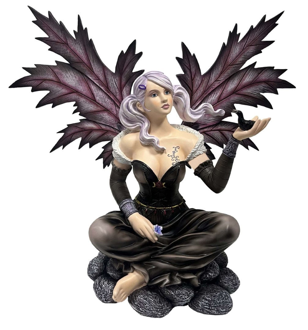Ornament - Fairy with Black Pigeon