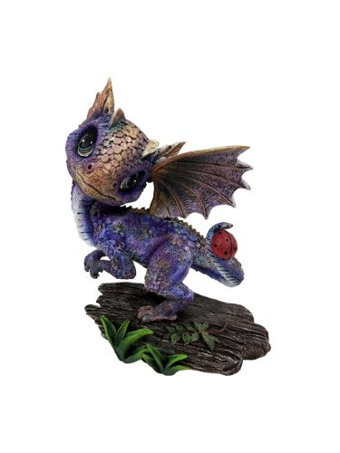 Ornament - Purple Dragon with Lady Bug (15cm)