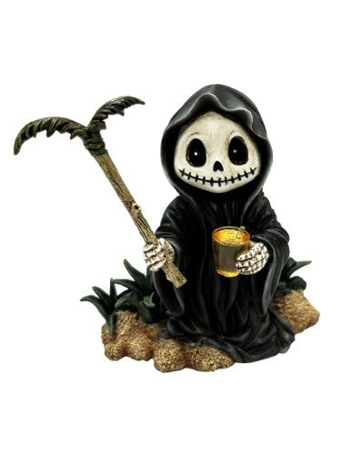 Ornament - Adorable Summer Grim Reaper with Drink in Hand (10.5cm)
