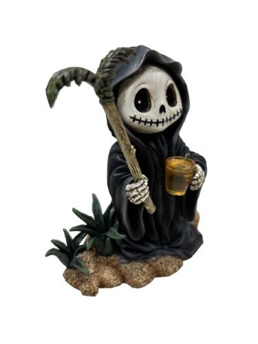 Ornament - Adorable Summer Grim Reaper with Drink in Hand (10.5cm)