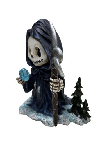 Ornament - Winter Grim Reaper with Skull (10.5cm)