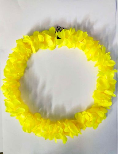 Artificial Flower Leis - 1.25m Camellia Yellow (12 Units)