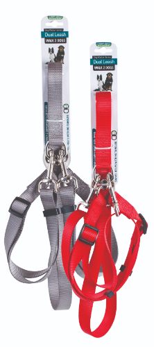 Pet 2 Dog Coupler + Lead Large (Assorted)
