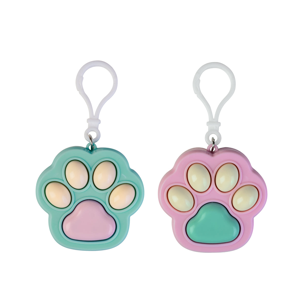 Cat Paw Click Fidget Keychain - Pack of 24