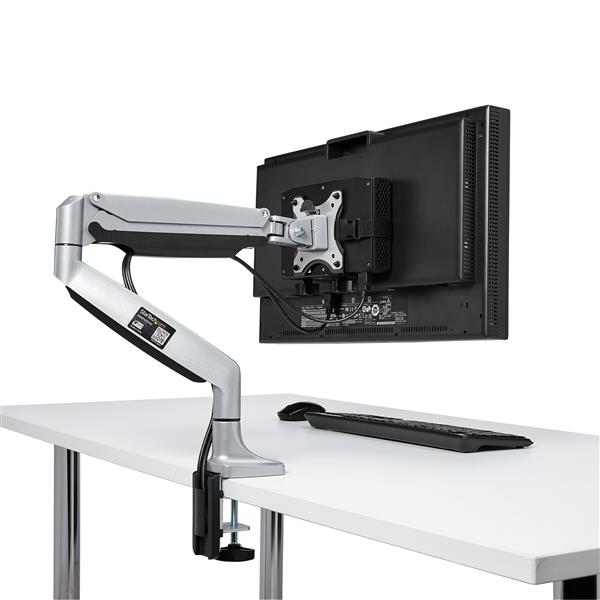 VESA mount bracket for Mac Mini and thin clients, enabling space-saving attachment to monitors or desks.