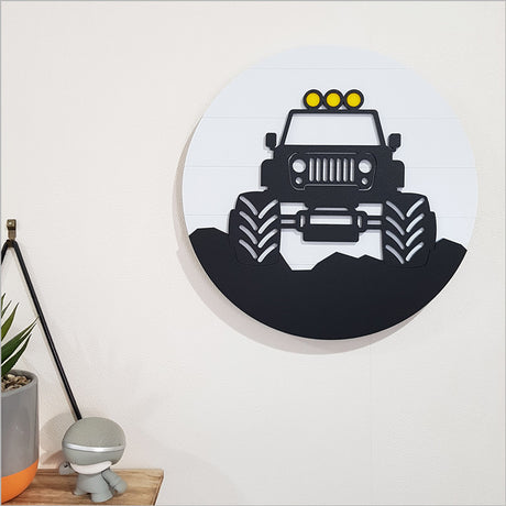 ACM Circle Wrangler wall art, 30cm round, crafted from premium ACM and acrylic, perfect for stylish home decor.