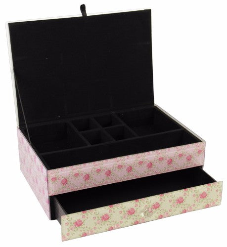Rose Glass Lge Drawer Chest
