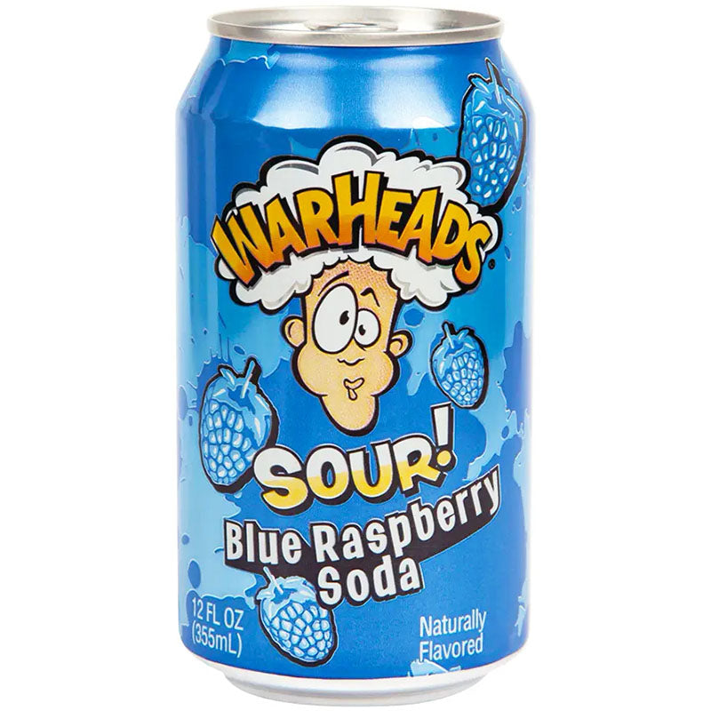 Warheads Drink Sour Blue Raspberry 355ml - Carton of 12