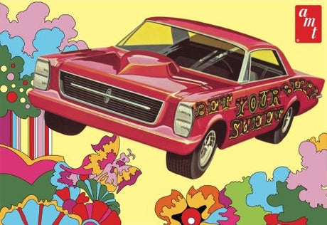 1/25 scale model kit of the '66 Ford Galaxie Sweet Bipy with 4-in-1 customization options, featuring detailed parts and decals.
