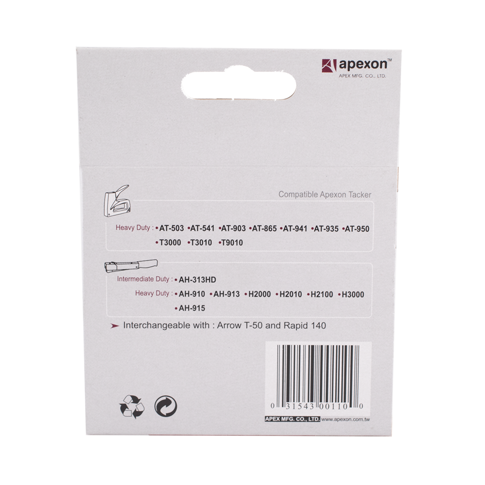 APEXON 10mm Staples - 2000pc