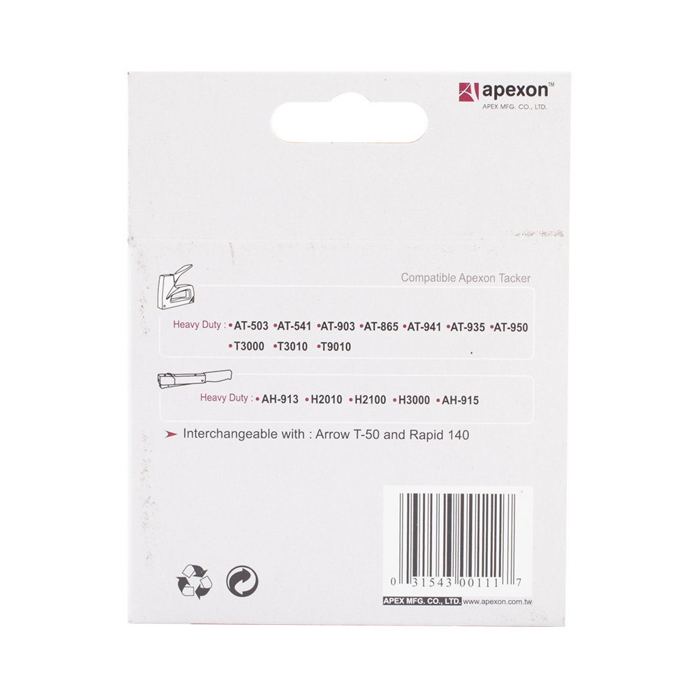 APEXON 12mm Staples - 2000pc