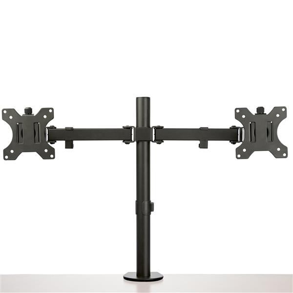 Ergonomic Desk Mount Dual Monitor Arm with Clamp and Grommet for 32" Displays