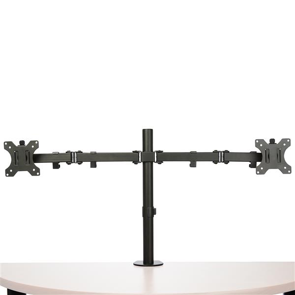 Ergonomic Desk Mount Dual Monitor Arm with Clamp and Grommet for 32" Displays