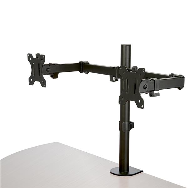 Ergonomic Desk Mount Dual Monitor Arm with Clamp and Grommet for 32" Displays