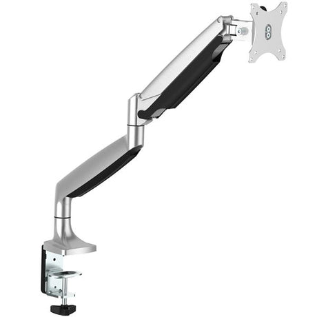 Ergonomic desk-mount monitor arm for 13-34 inch displays, featuring full motion articulation and adjustable height.