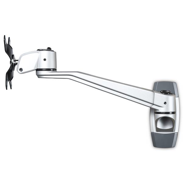 Sleek wall mount monitor arm for 34" displays with 10.2" swivel, VESA compatible, and adjustable height for optimal viewing.