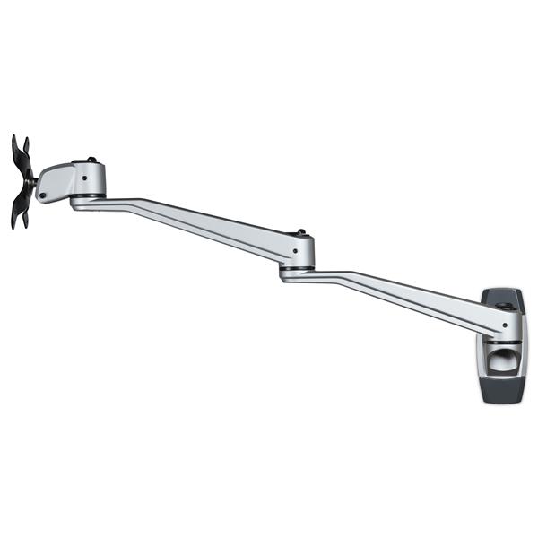 Premium wall mount monitor arm for dual displays, VESA compatible, extends 20.4 inches, supports up to 34-inch monitors.