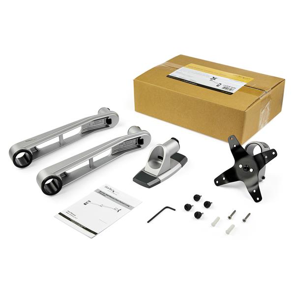 Premium wall mount arm with dual swivel for up to 34" displays, VESA compatible, and space-saving design.