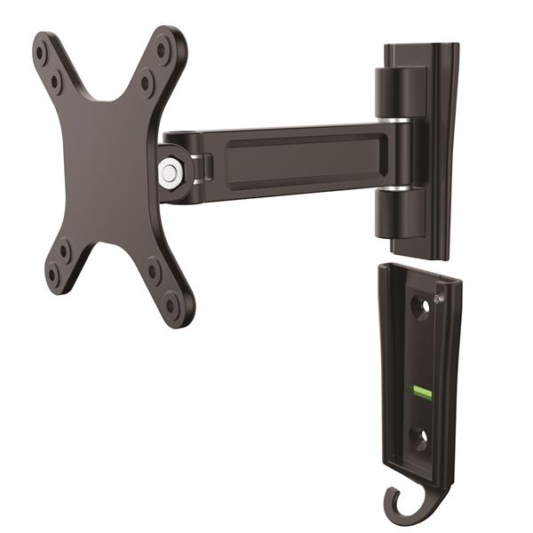 Ergonomic wall-mount monitor arm with swivel for adjustable viewing, designed for displays 13" to 34" and up to 33lb.