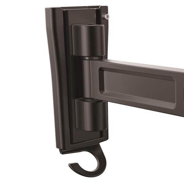 Ergonomic wall-mount monitor arm with single swivel for adjustable viewing and space-saving, supports screens 13-34 inches.