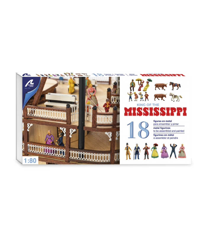Wooden Ship & Fittings - 18 figures for Mississippi