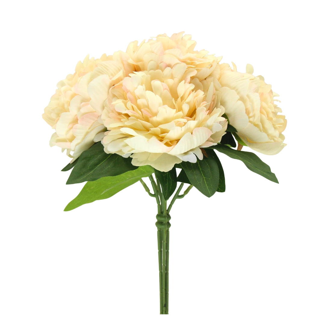 Artificial / Faux Flowers - Peony Flower Bouquet Peach