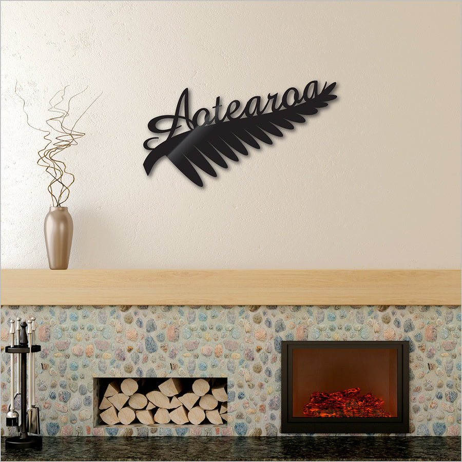 Stunning Silver Fern Aotearoa Wall Art, crafted from durable ACM, perfect for indoor or outdoor decor.