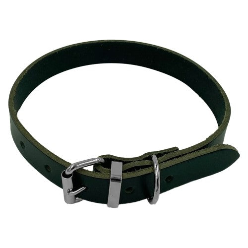 Taurus Coloured Leather Collar 19mm X 485mm Black