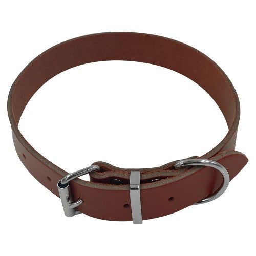 Taurus Coloured Leather Collar 30mm X 660mm Red