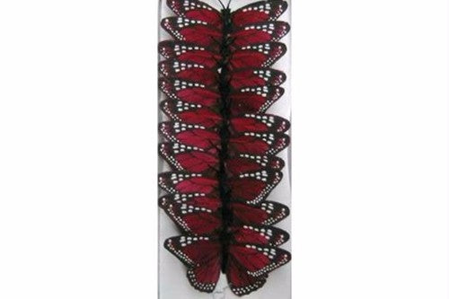Feather Butterfly Magenta x 12