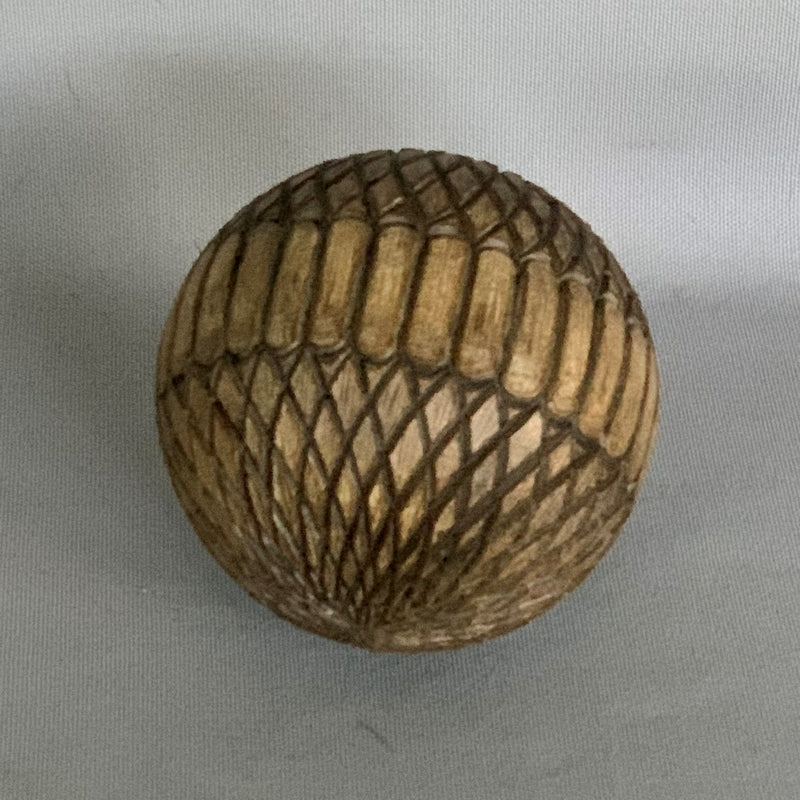 Ornament - Wood Look Ball (10cm)