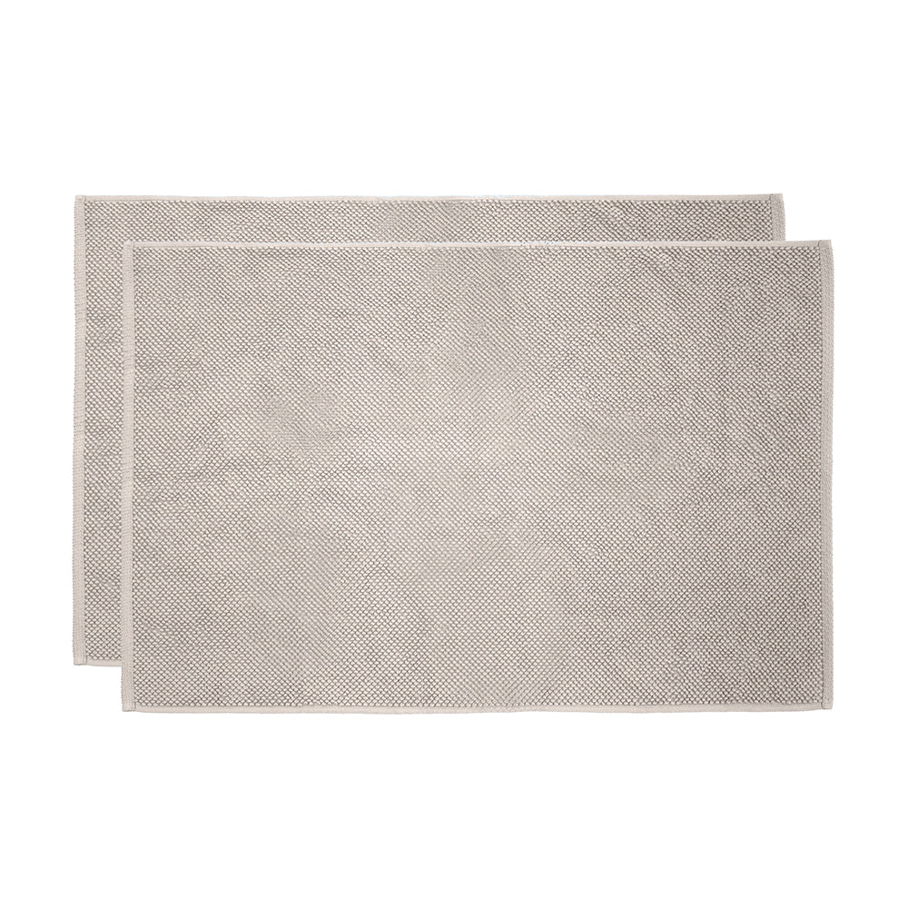 Angove 2pack Bath Mat 50x80cm Pebble- Bambury