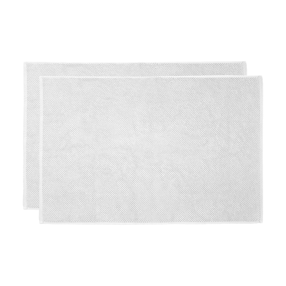 Angove 2pack Bath Mat 50x80cm White- Bambury