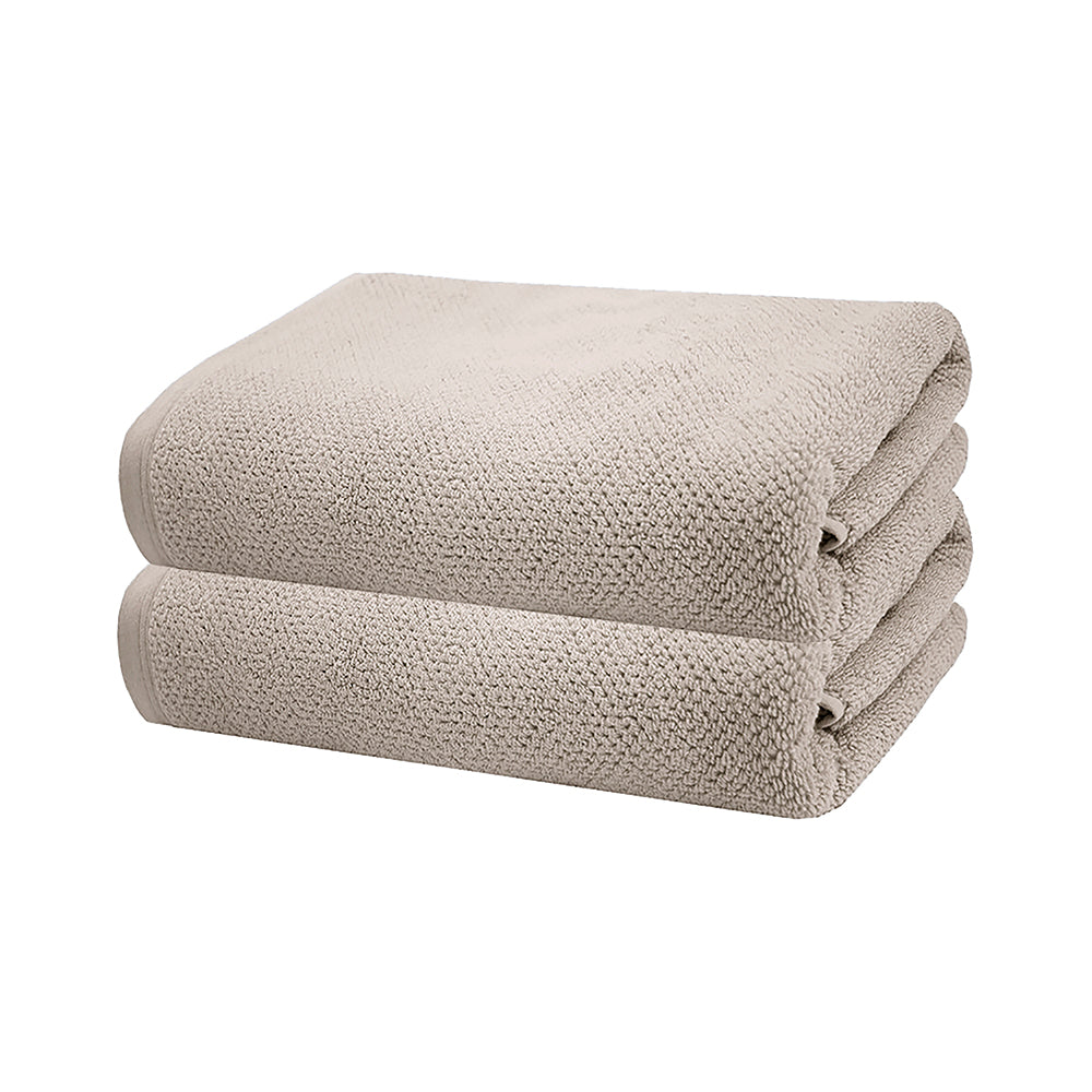 Angove 2pack Bath Sheet 80x160cm Pebble- Bambury