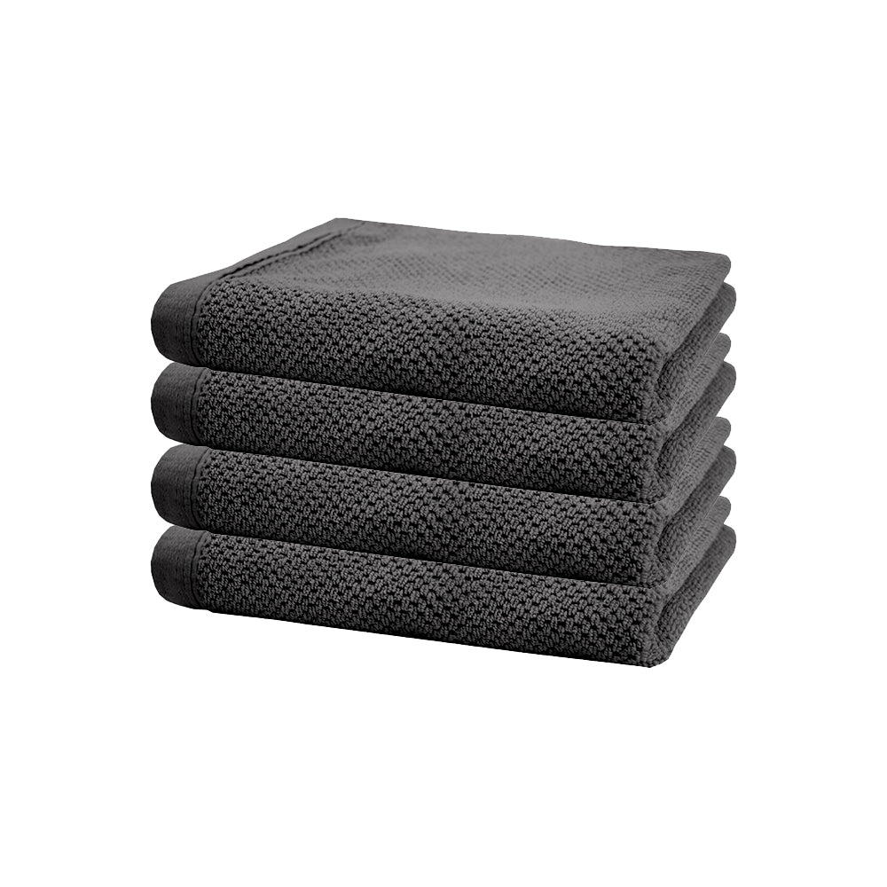 Angove 4pack Hand Towel 40x70cm Charcoal- Bambury