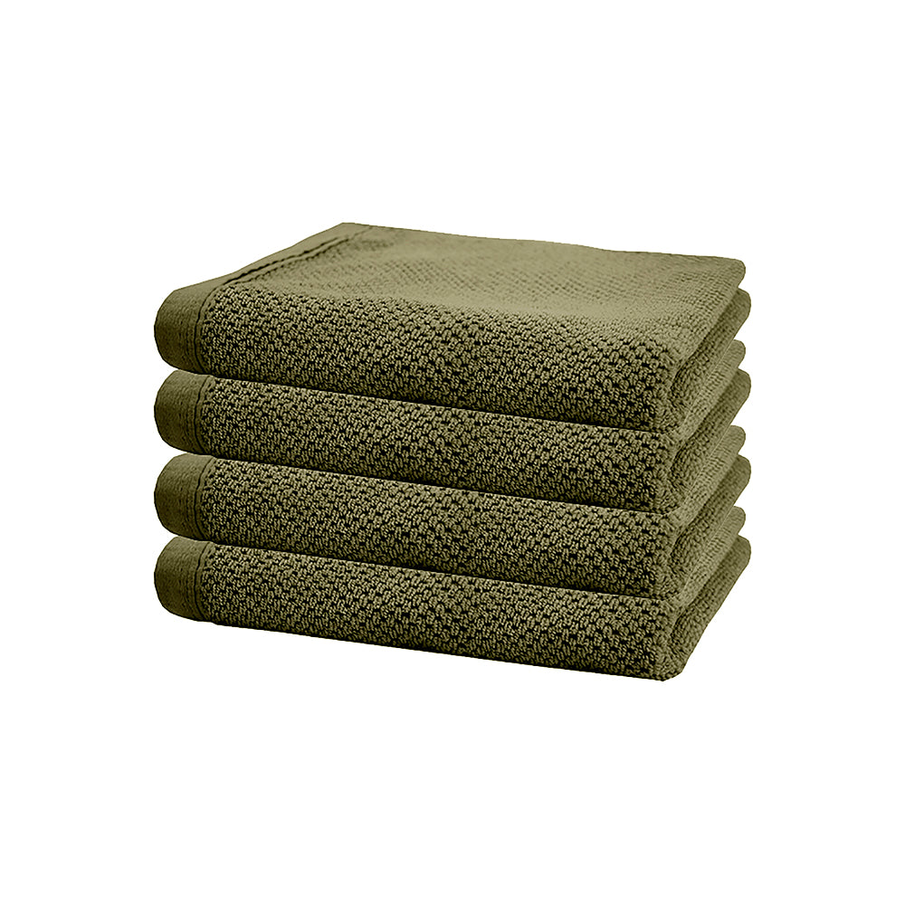Angove 4pack Hand Towel 40x70cm Olive- Bambury