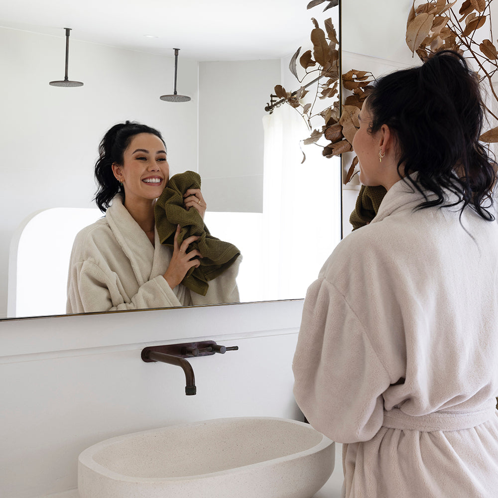 Angove 4pack Hand Towel 40x70cm Olive- Bambury