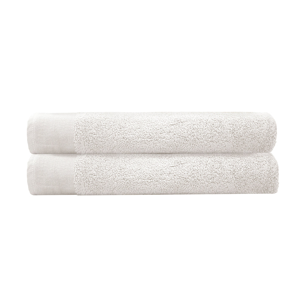 Elvire Bath Sheet 2 Pack Ivory- Bambury