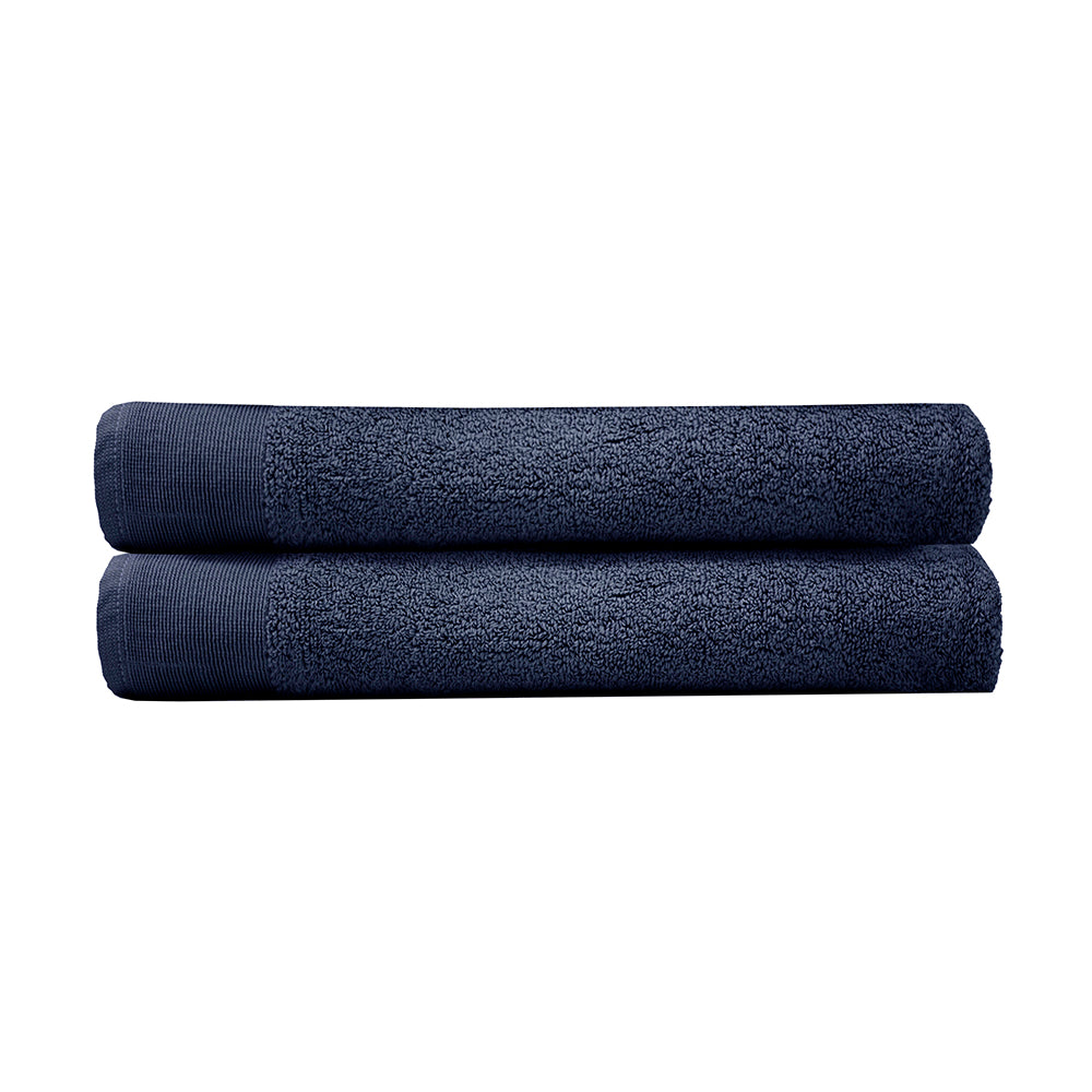 Elvire Bath Sheet 2 Pack Navy- Bambury