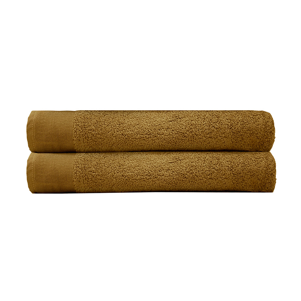 Elvire Bath Sheet 2 Pack Tobacco- Bambury