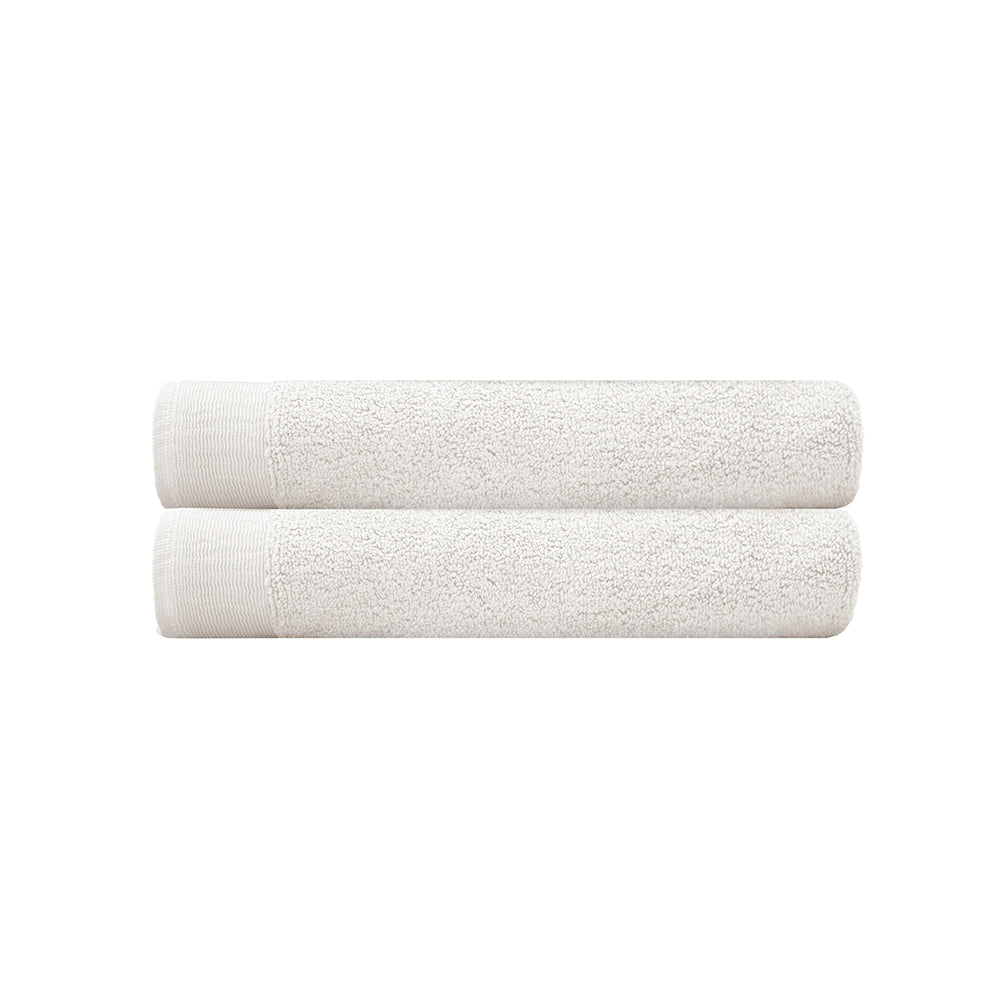 Elvire Bath Towel 2 Pack Ivory- Bambury