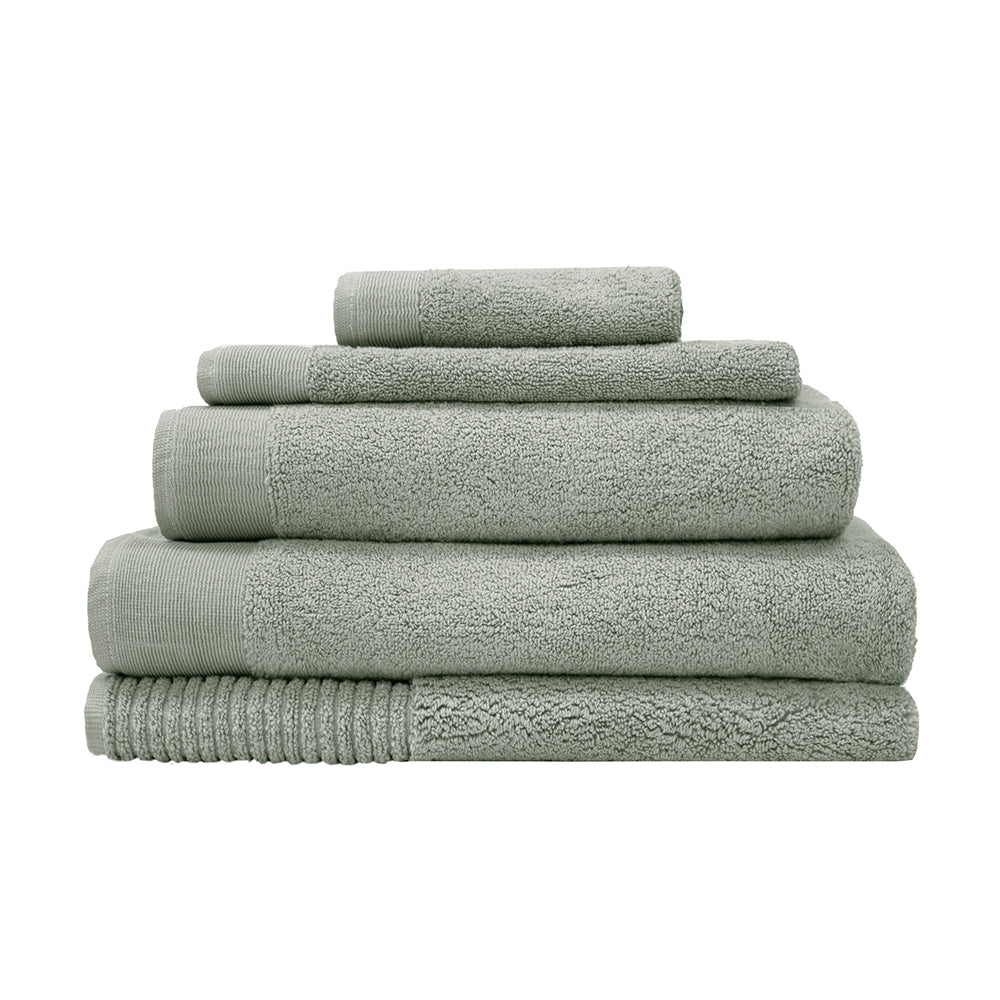 Elvire Bath Towel 2 Pack Sage- Bambury